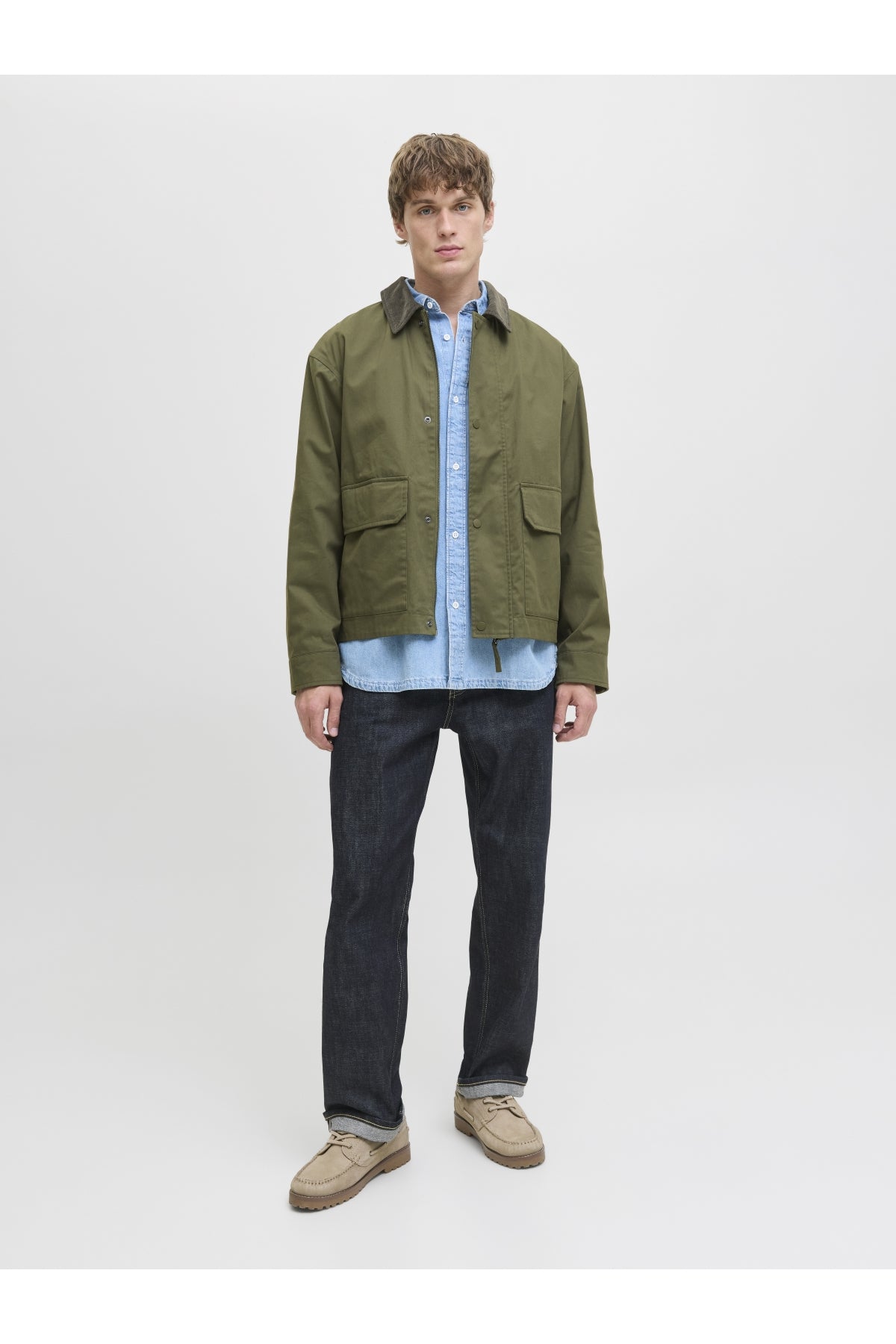 Jack Jones Jprccruver Utility Jacket Sn Mens Green Jacket 12284930-21