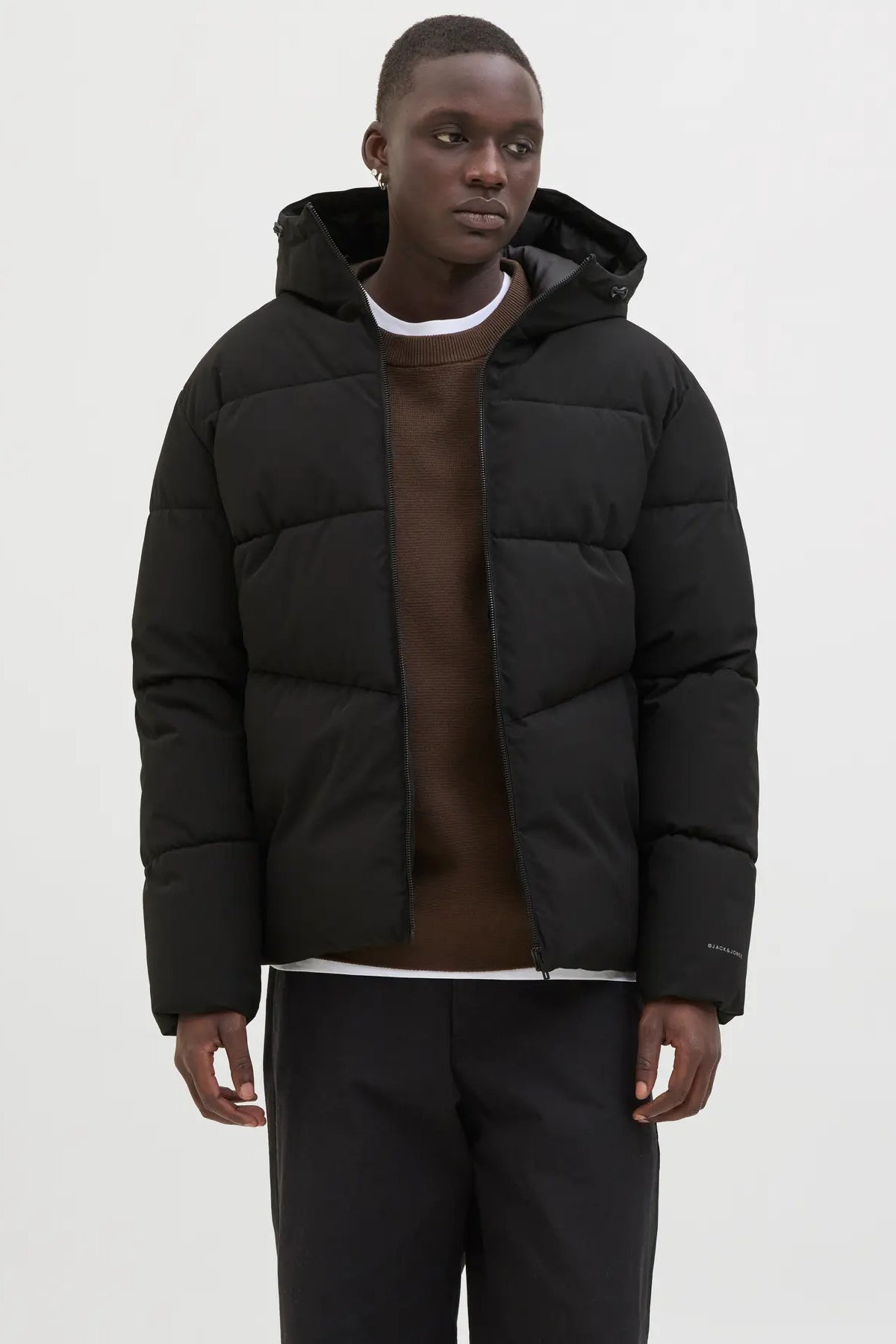 Men's Jjglobal Hooded Inflatable Coat 12283517 Black
