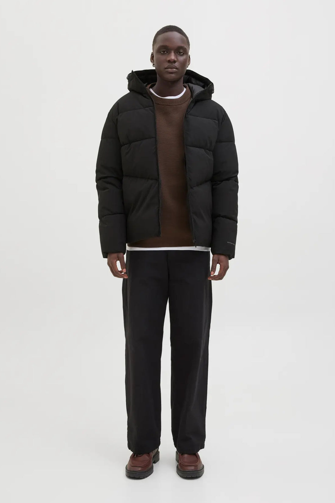 Men's Jjglobal Hooded Inflatable Coat 12283517 Black