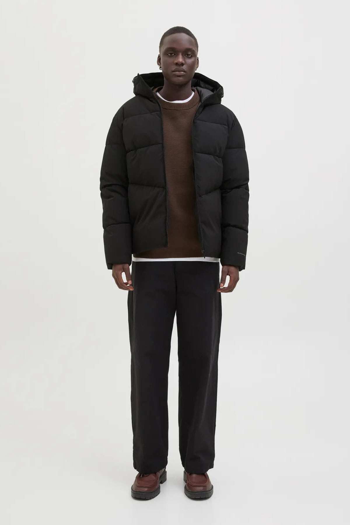 Men's Jjglobal Hooded Inflatable Coat 12283517 Black
