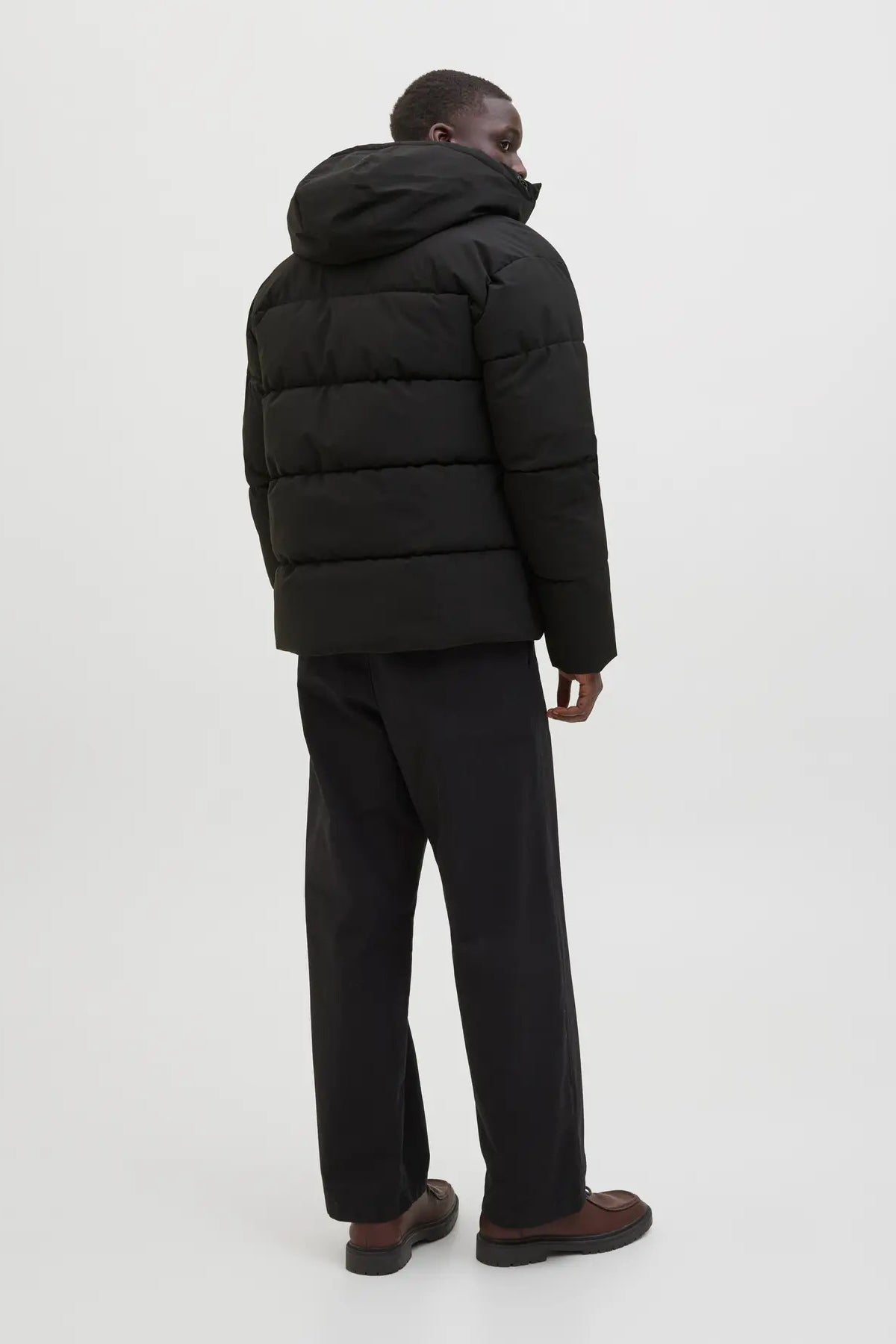 Men's Jjglobal Hooded Inflatable Coat 12283517 Black