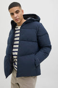 Men's Jjglobal Hooded Inflatable Coat 12283517 Navy Blue
