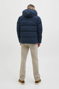 Men's Jjglobal Hooded Inflatable Coat 12283517 Navy Blue