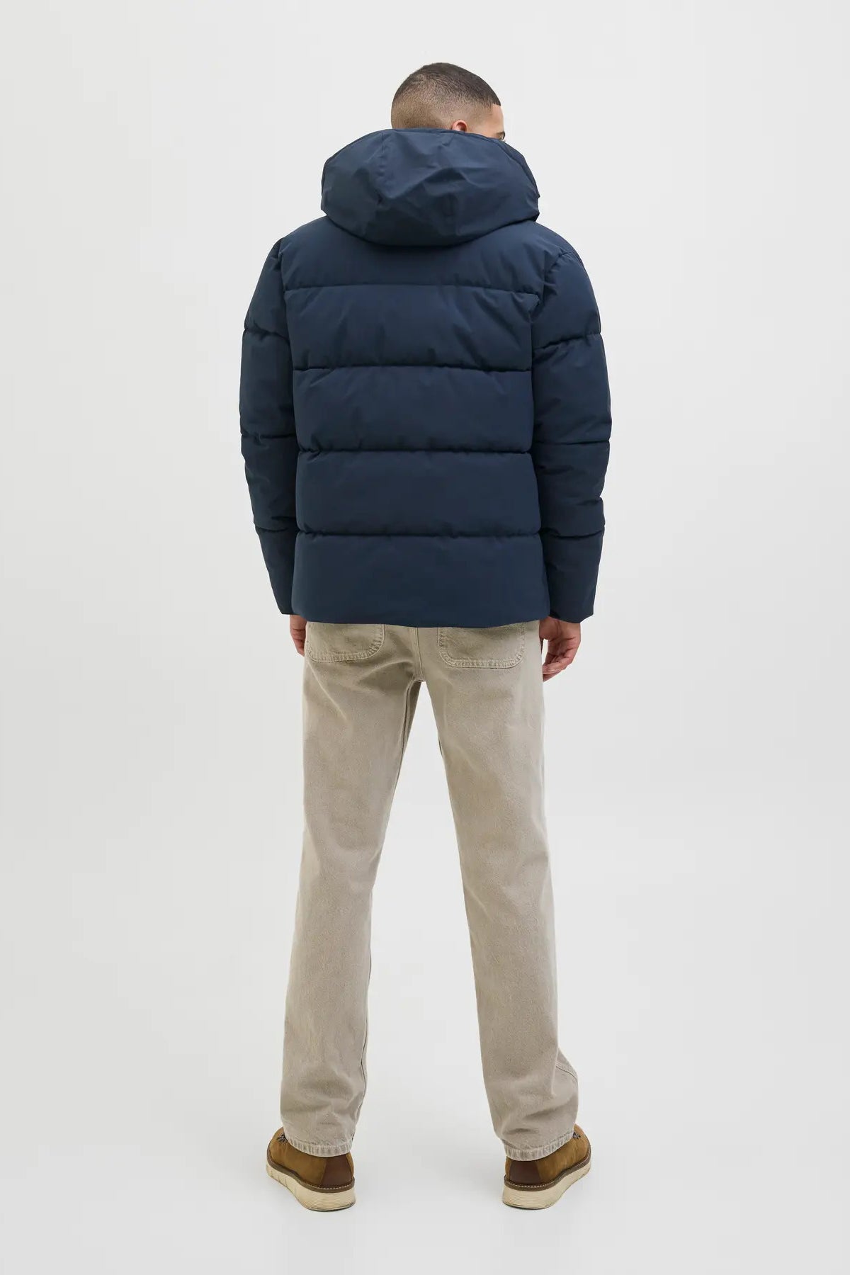 Men's Jjglobal Hooded Inflatable Coat 12283517 Navy Blue