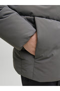Jack Jones Jjglobal Puffer Jacket Pls Men's Grey Plus Size Coats 12283873-05