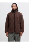 Jack Jones Jornorrebro Teddy Jacket Pls Men's Burgundy Plus Size Coats 12284073-18