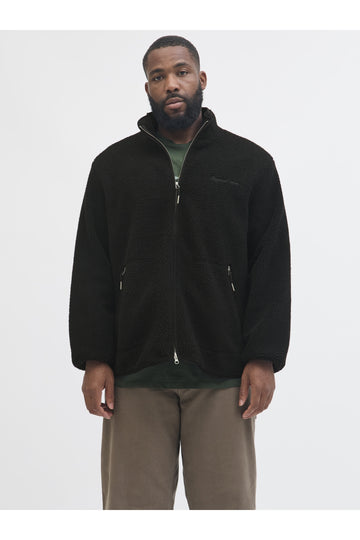 Jack Jones Jornorrebro Teddy Jacket Pls Men's Black Plus Size Coats 12284073-02