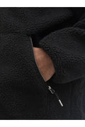 Jack Jones Jornorrebro Teddy Jacket Pls Men's Black Plus Size Coats 12284073-02
