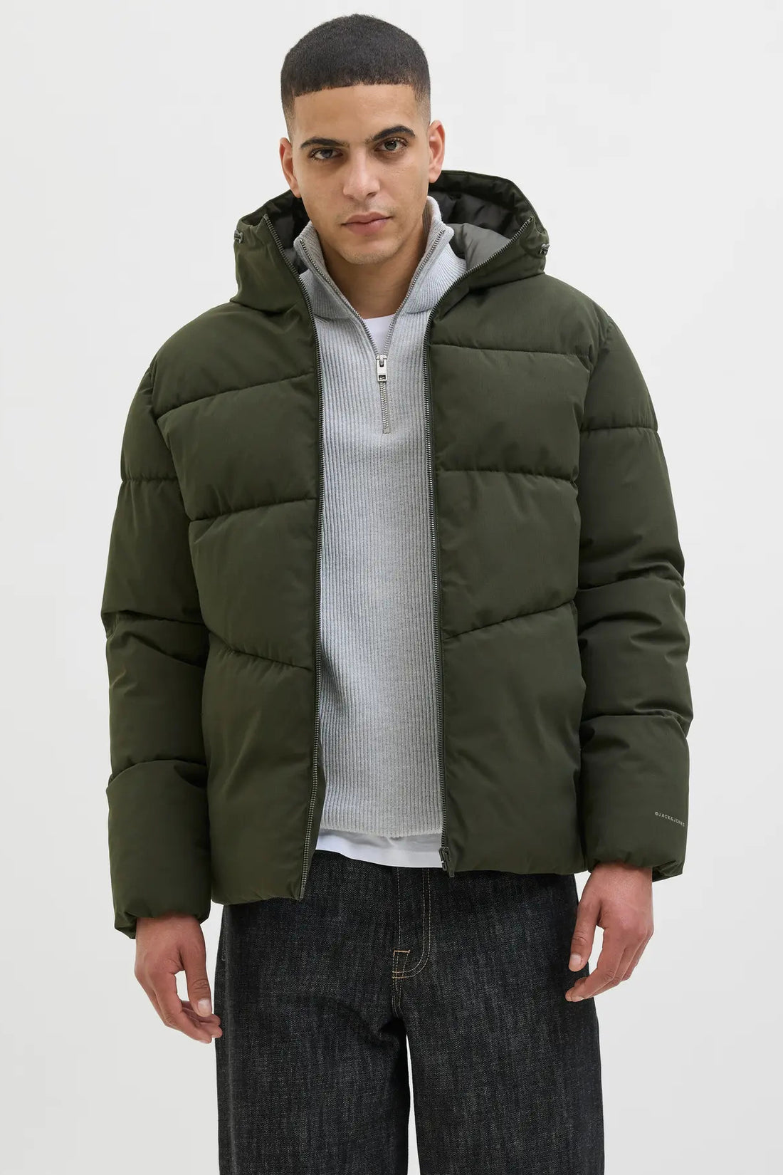 Men's Jjglobal Hooded Inflatable Coat 12283517 Dark Green