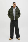 Men's Jjglobal Hooded Inflatable Coat 12283517 Dark Green