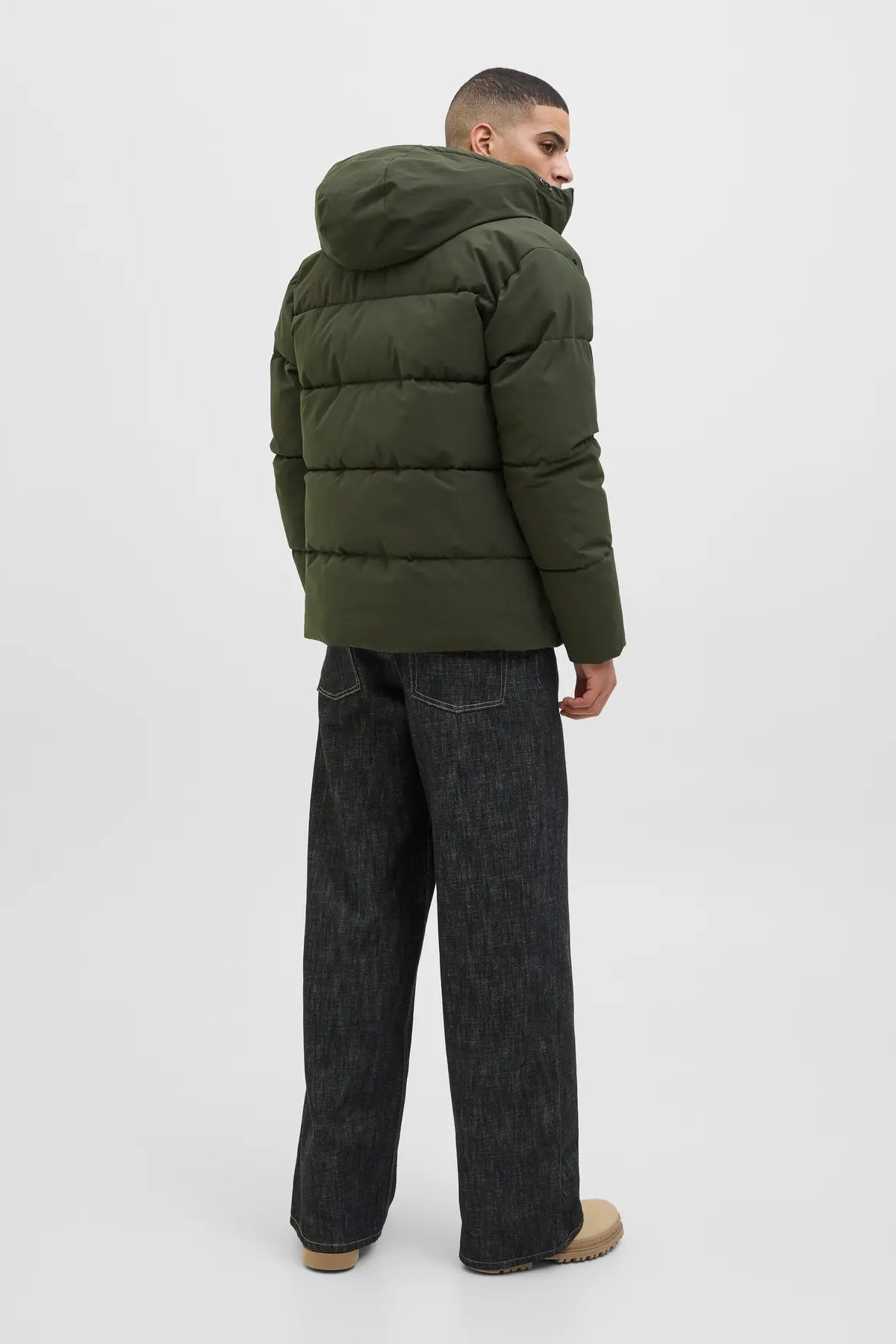 Men's Jjglobal Hooded Inflatable Coat 12283517 Dark Green