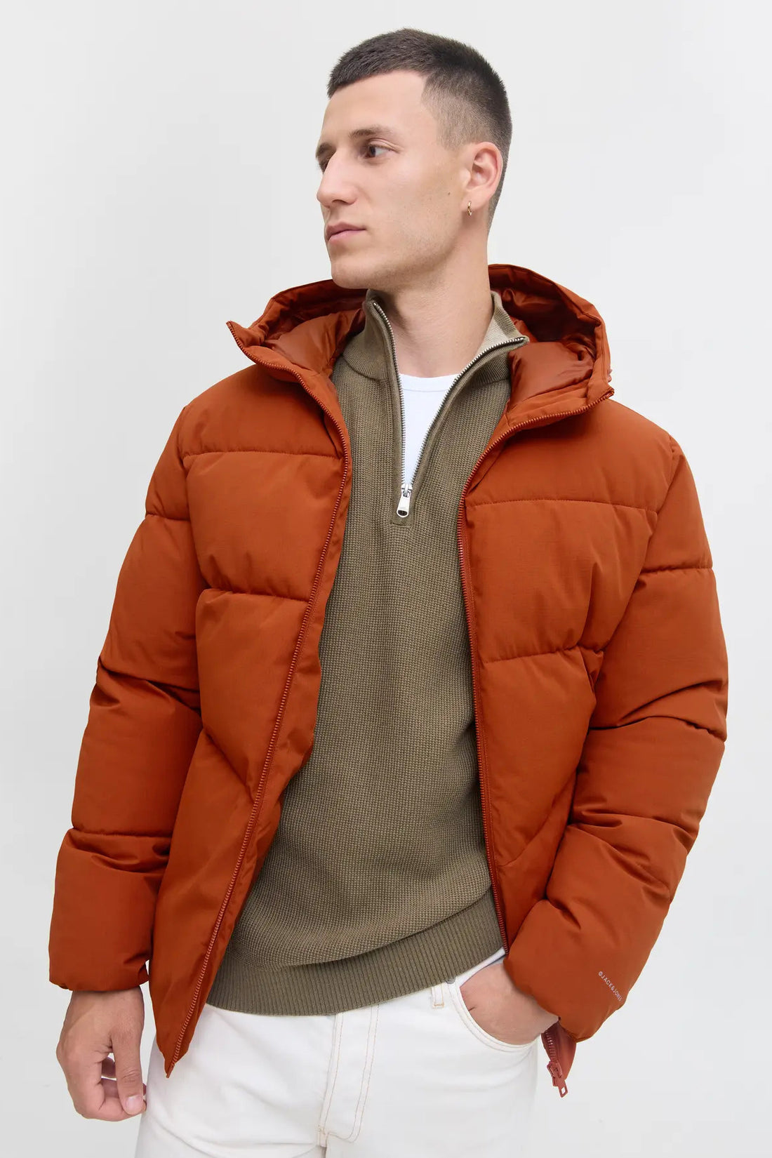 Mens Jjglobal Hooded Inflatable Coat 12283517 Tile