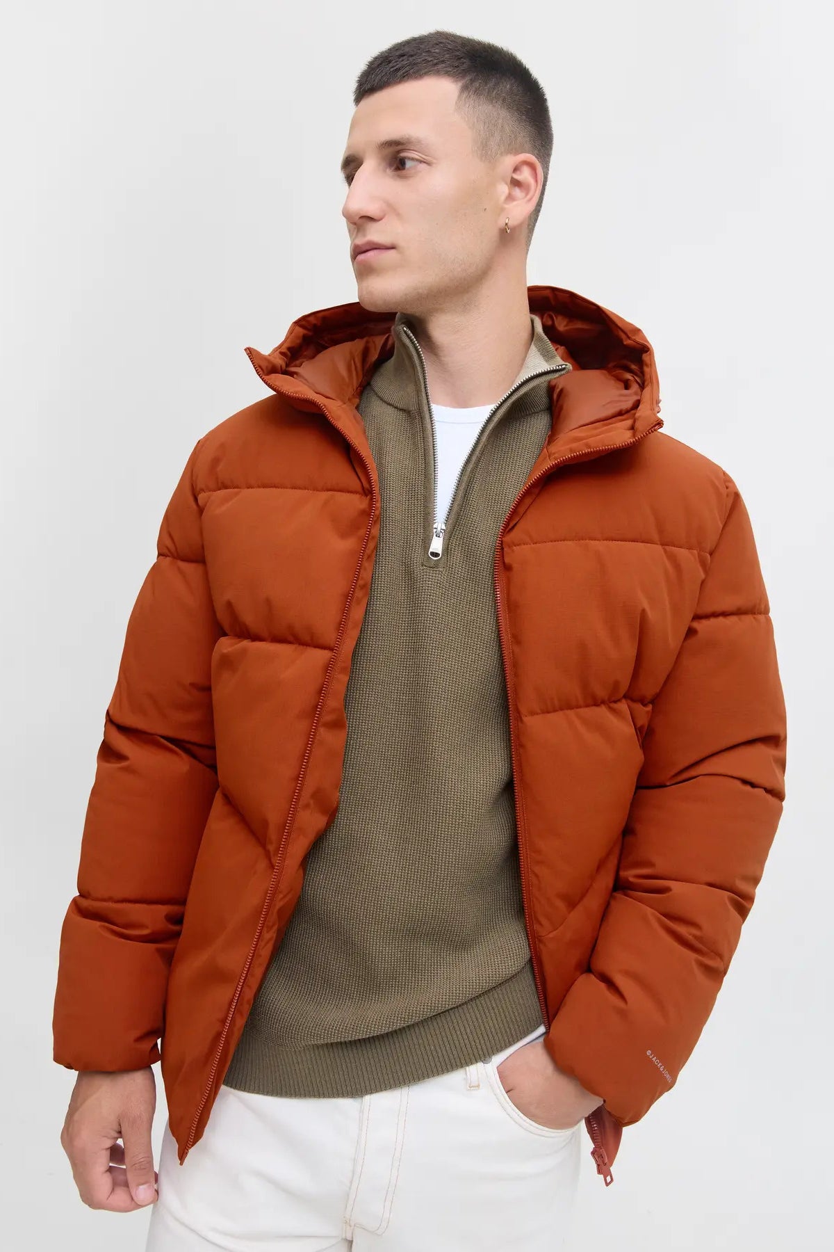 Mens Jjglobal Hooded Inflatable Coat 12283517 Tile