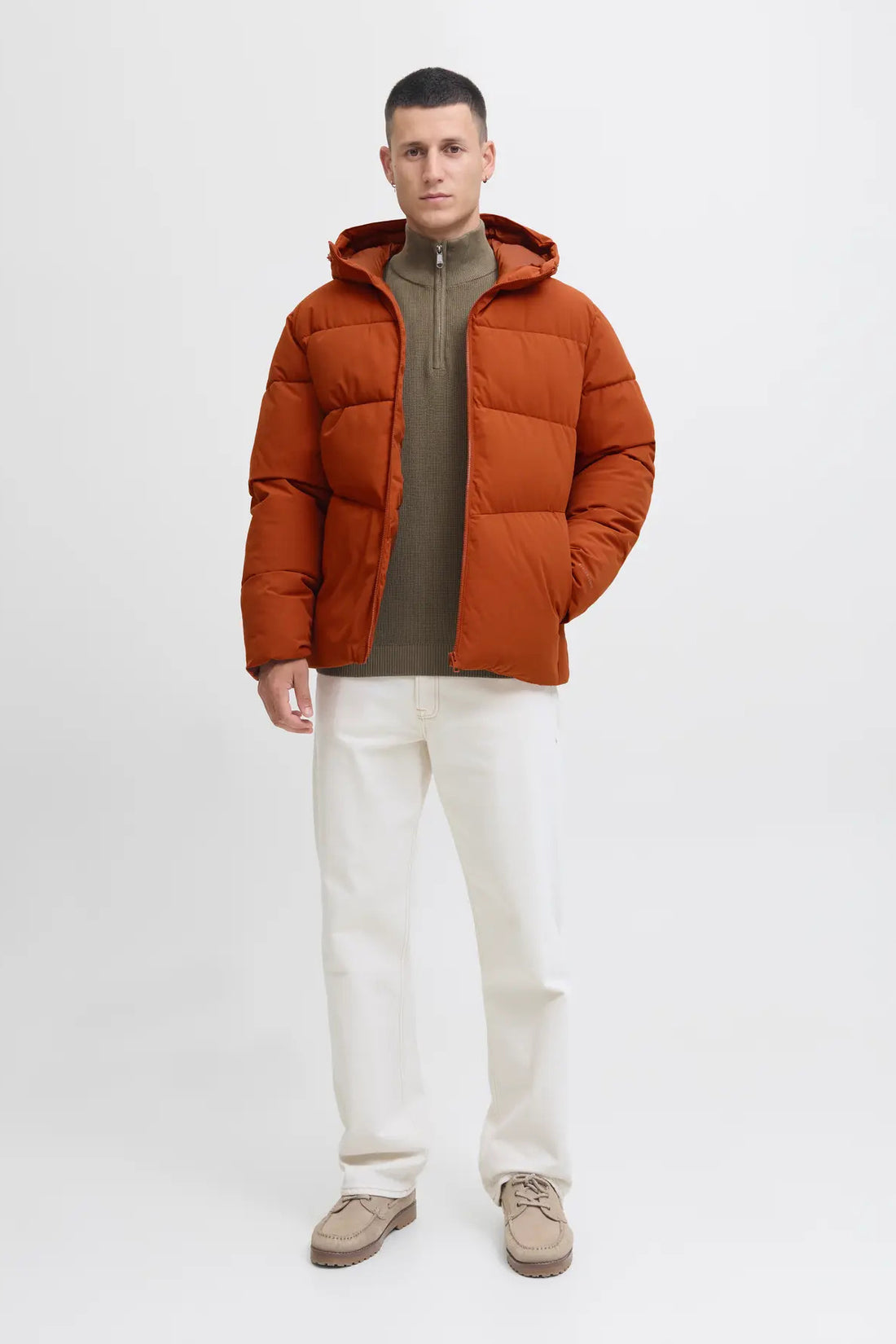 Mens Jjglobal Hooded Inflatable Coat 12283517 Tile