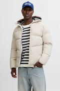 Men's Jjglobal Hooded Inflatable Coat 12283517 Ecru