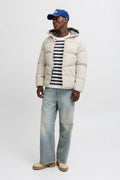 Men's Jjglobal Hooded Inflatable Coat 12283517 Ecru