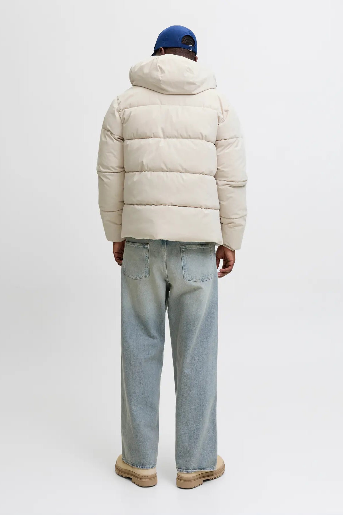 Men's Jjglobal Hooded Inflatable Coat 12283517 Ecru