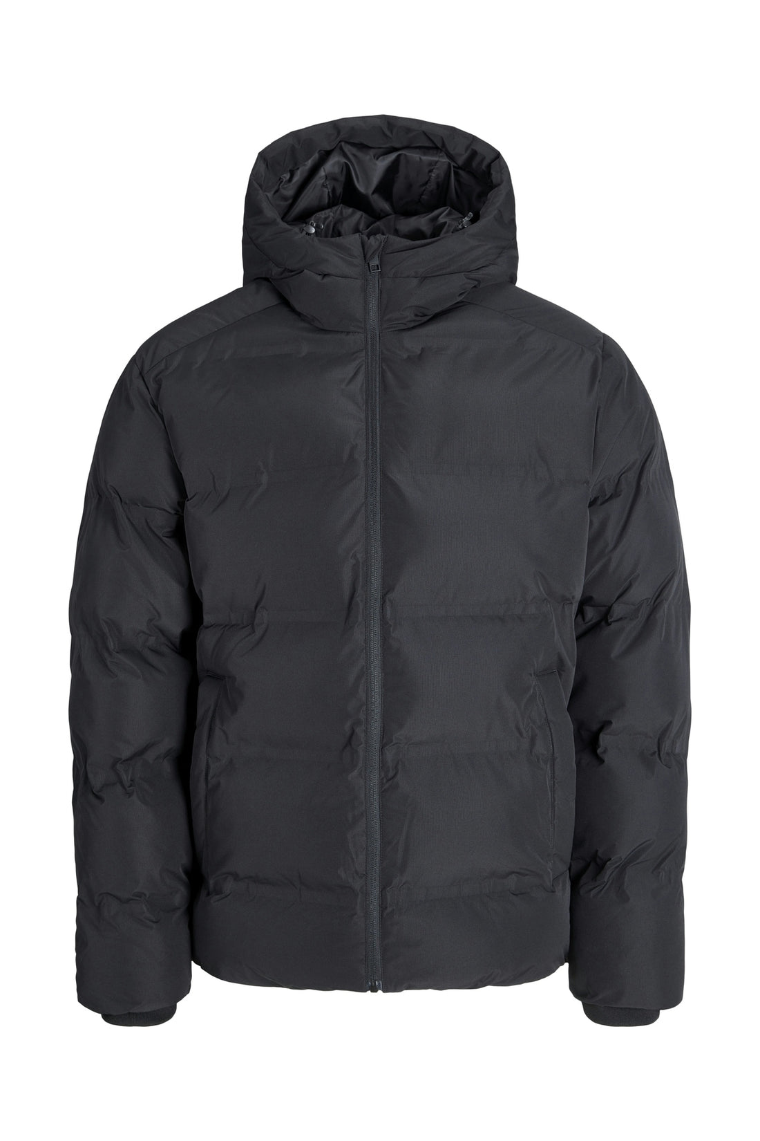 Jack Jones Jjesoho Puffer Hood Sn Pls Mens Black Plus Size Coats 12284655-02