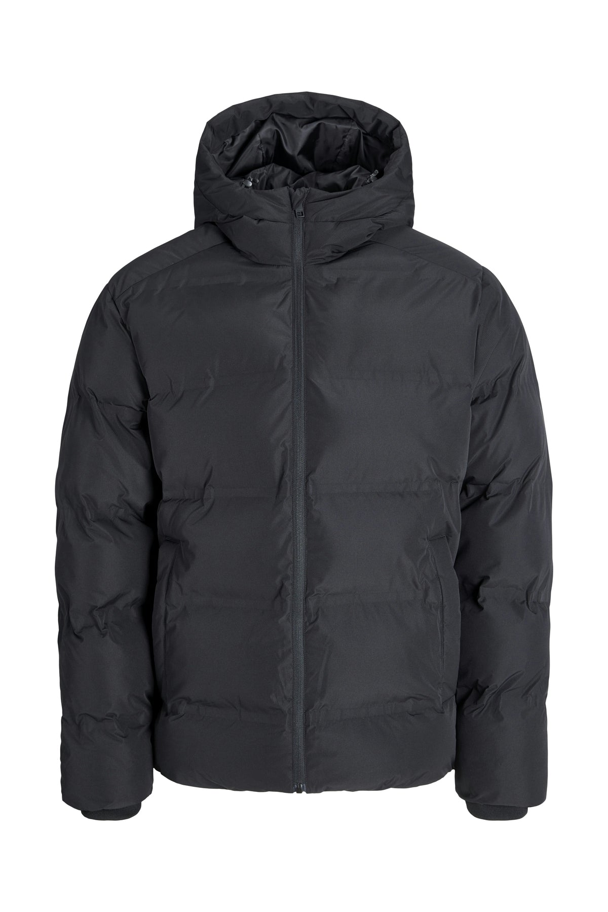 Jack Jones Jjesoho Puffer Hood Sn Pls Mens Black Plus Size Coats 12284655-02