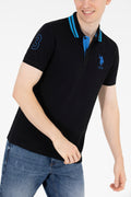 Men's Black Basic Polo Neck T-Shirt