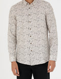 Beige Slim Fit Long Sleeve Shirt