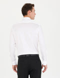 White Slim Fit Long Sleeve Basic Shirt