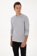 Men's Grey Melange Sweatshirt