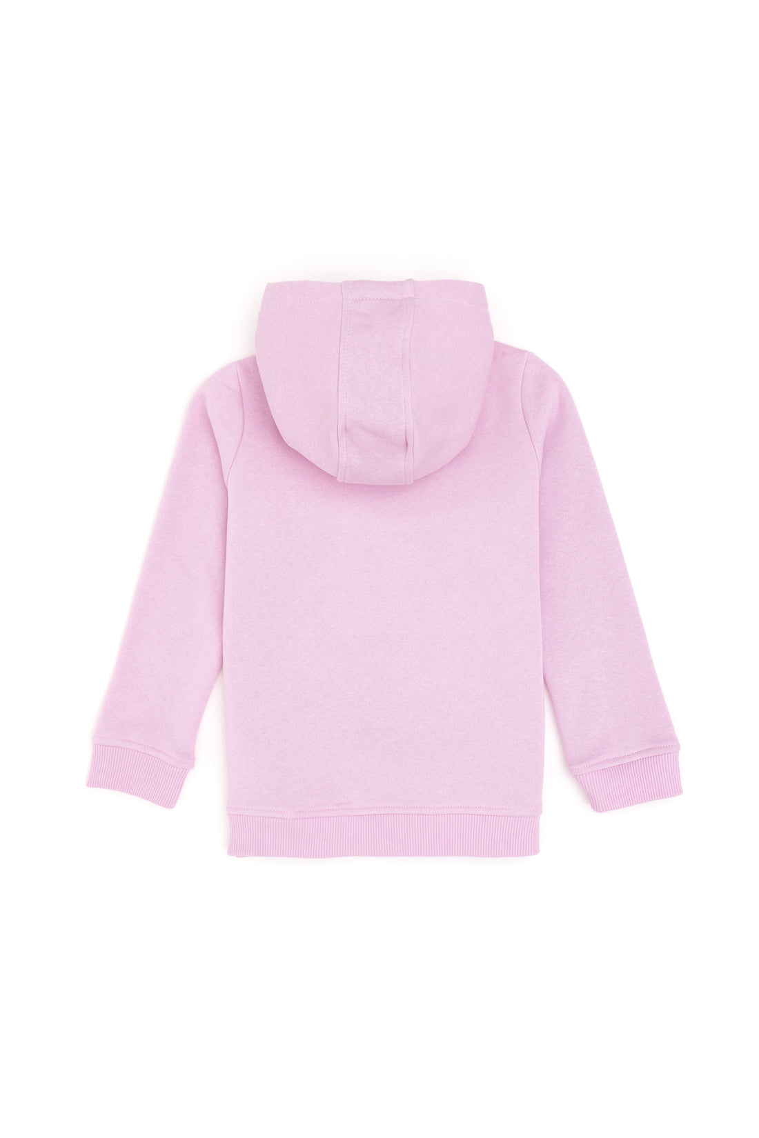 Girls' Pink Hooded Basic Sweatshirt