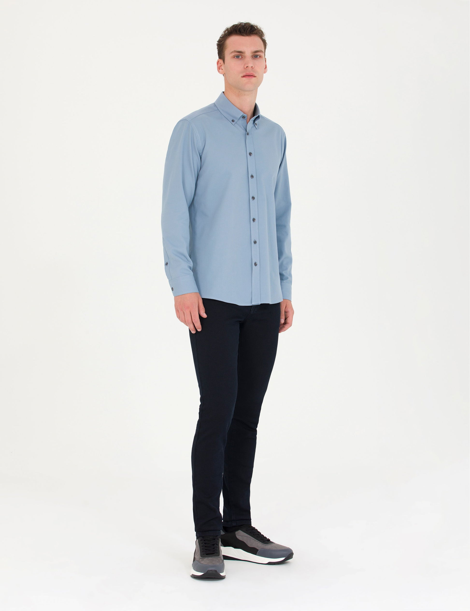 Blue Regular Fit Long Sleeve Shirt