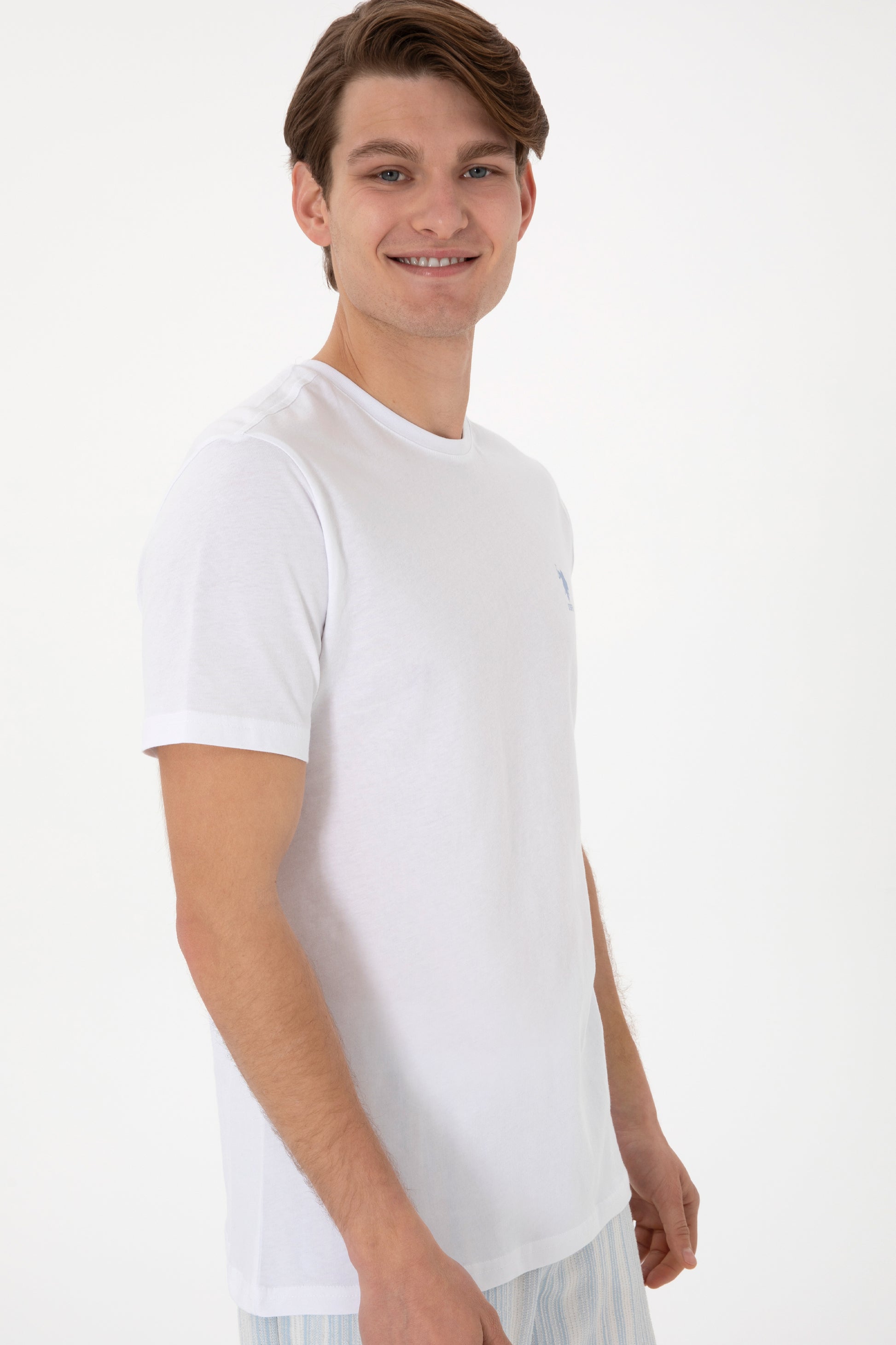 Men's Regular Fit Crew Neck White T-Shirt