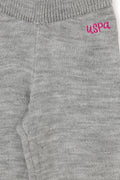 Girls' Grey Melange Sweater Pants