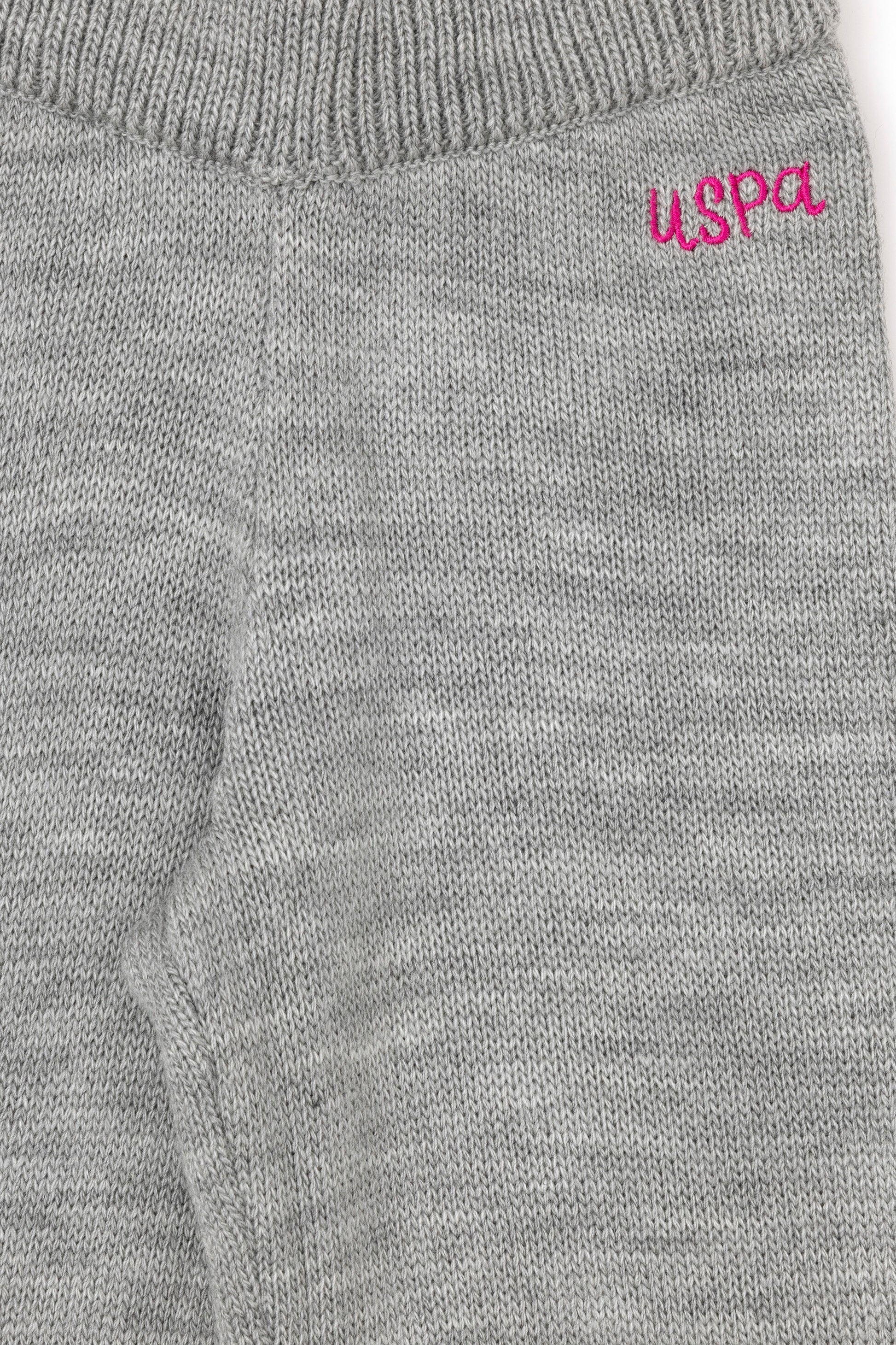 Girls' Grey Melange Sweater Pants