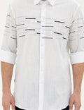 Navy Blue Slim Fit Long Sleeve Shirt