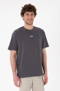 Men's Comfort Fit Crew Neck Anthracite T-Shirt