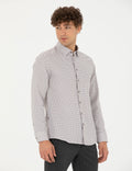 Brown Slim Fit Long Sleeve Shirt