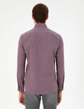 Purple Slim Fit Long Sleeve Shirt