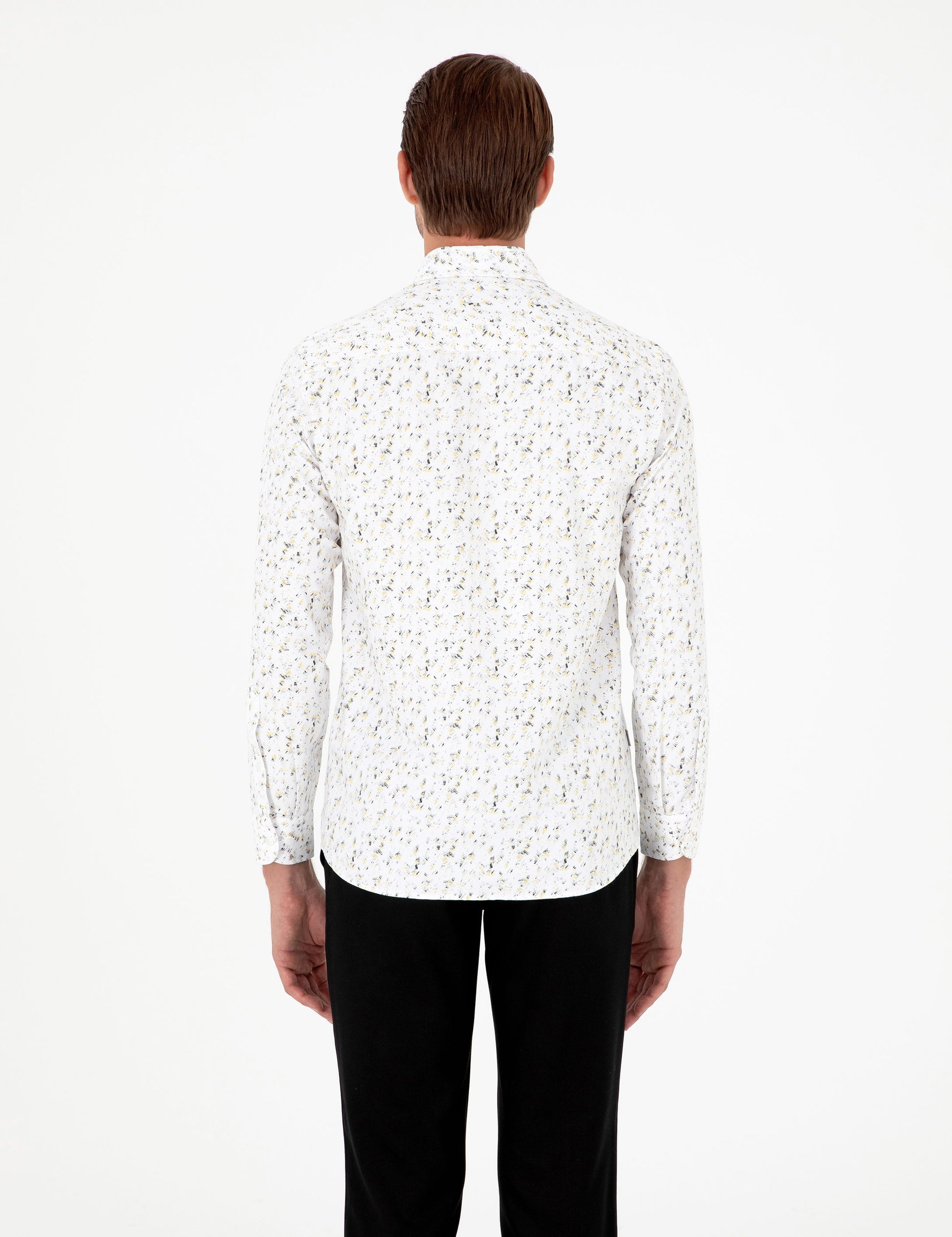 Grey Slim Fit Long Sleeve Shirt