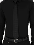 Black Slim Fit Long Sleeve Basic Shirt