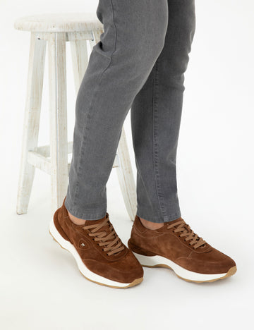 Brown 100% Leather Casual Shoes