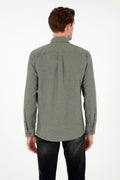 Men's Khaki Long Sleeve Shirt