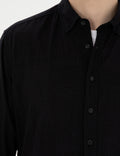 Black Regular Fit Long Sleeve Shirt