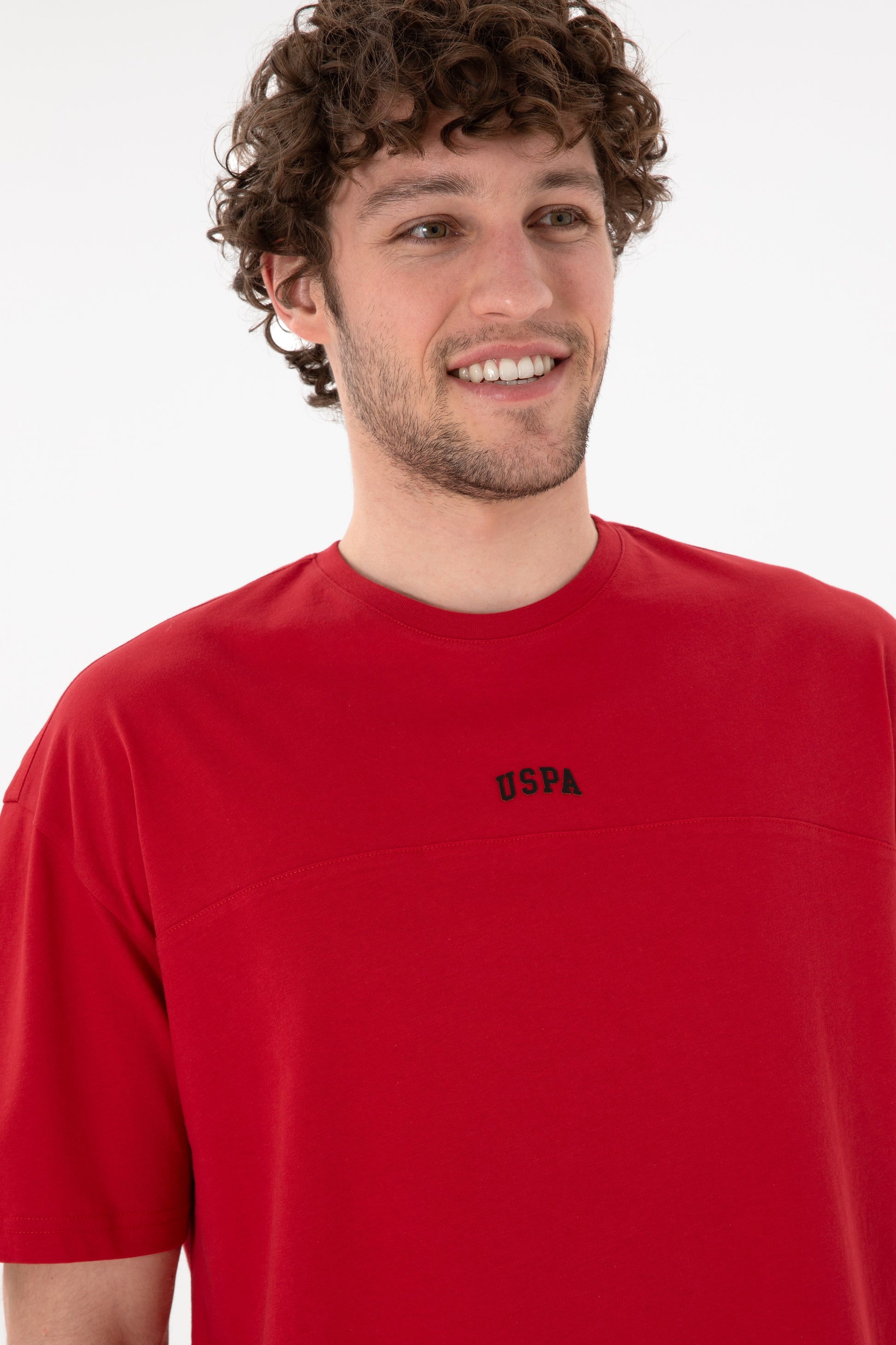 Men's Comfort Fit Crew Neck Red T-Shirt