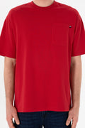 Men's Comfort Fit Crew Neck Red T-Shirt