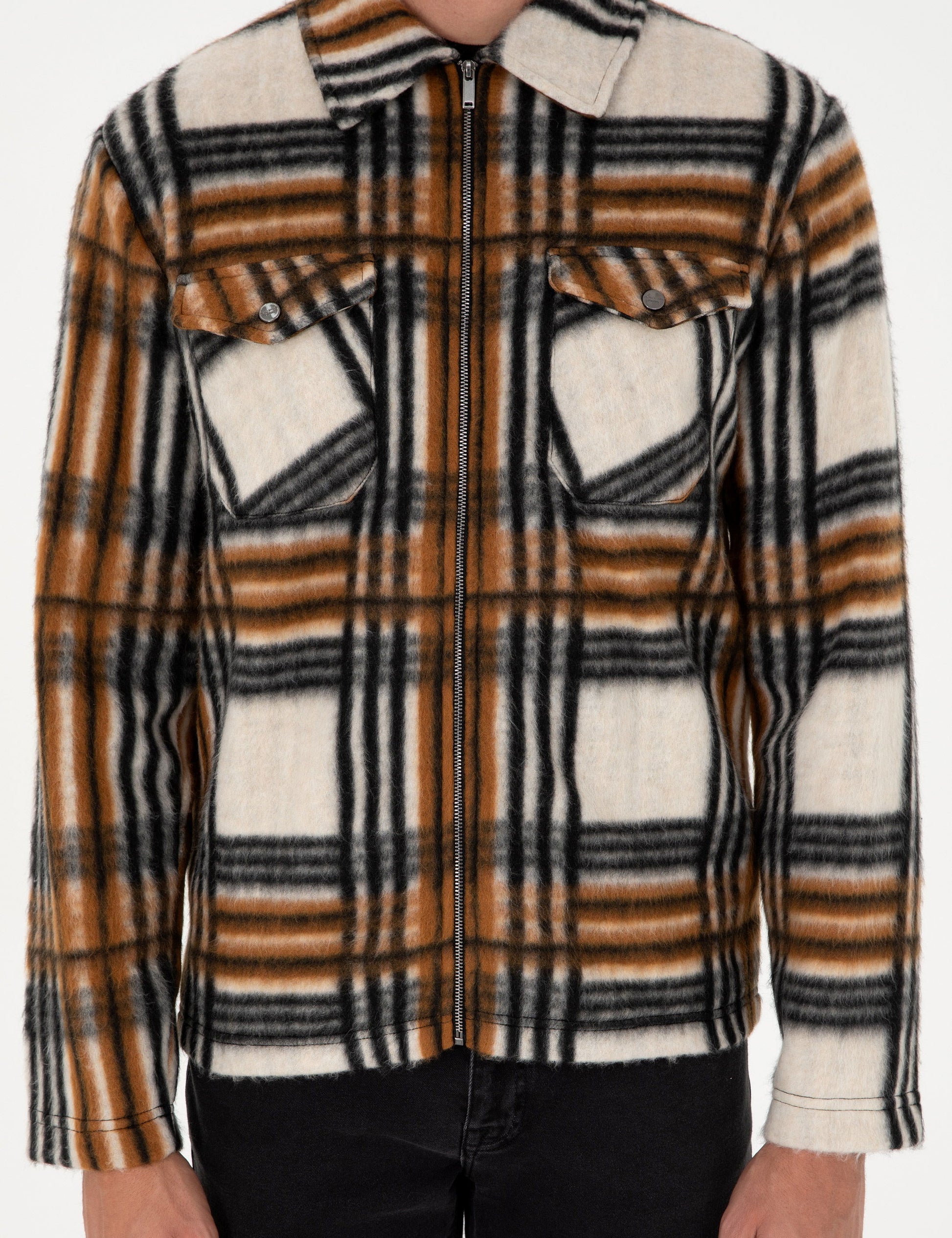 Brown Regular Fit Knitted Shirt