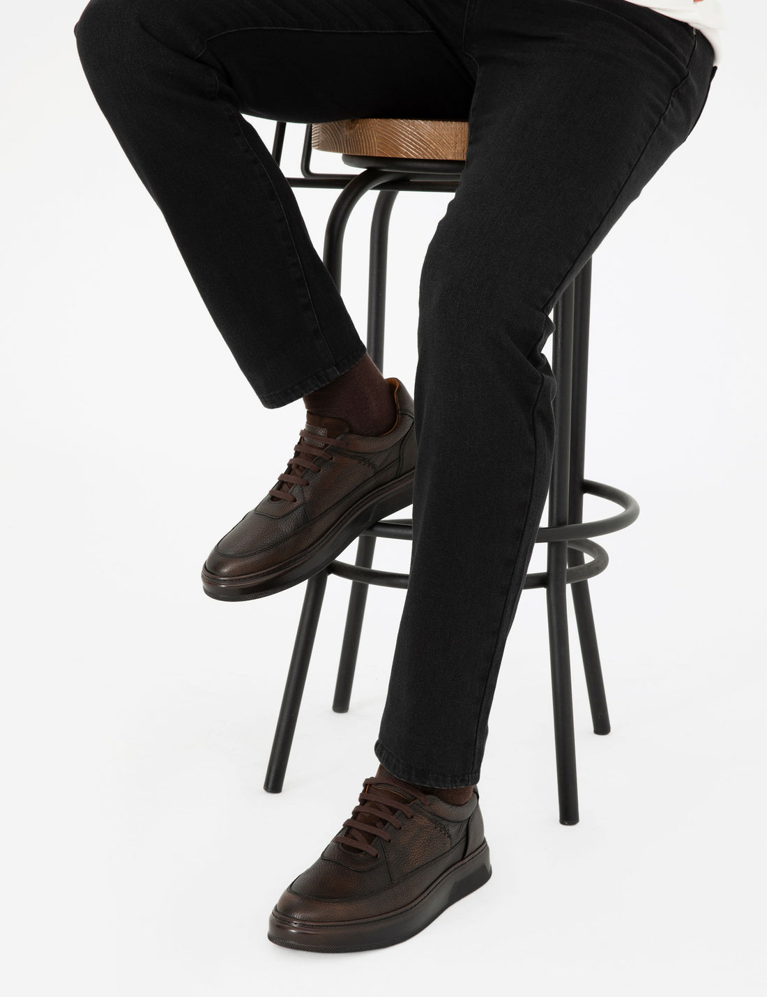 Brown 100% Leather Casual Shoes