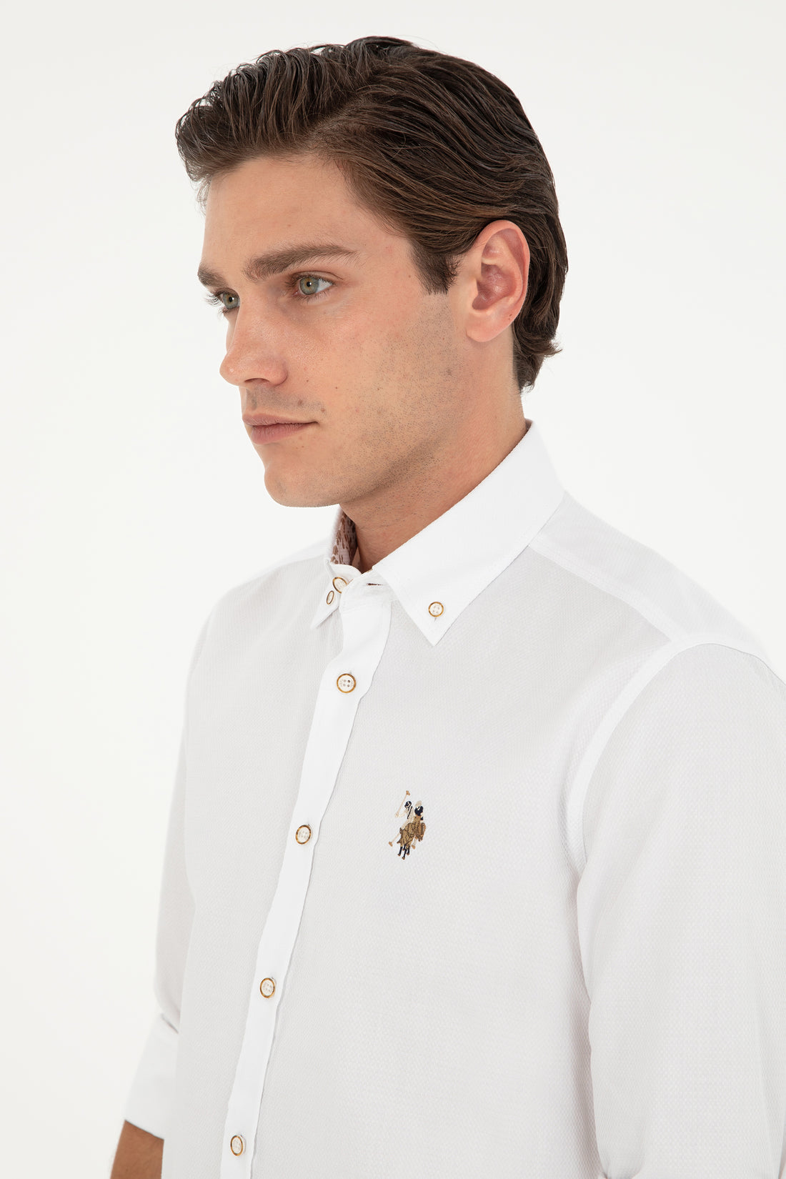 Men's White Long Sleeve Shirt