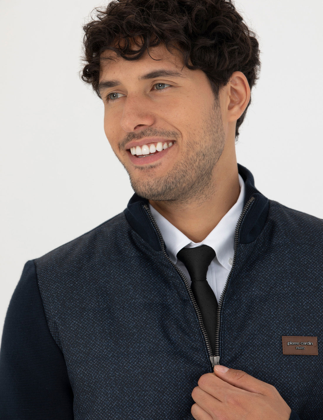 Navy Blue Slim Fit Knitwear Cardigan