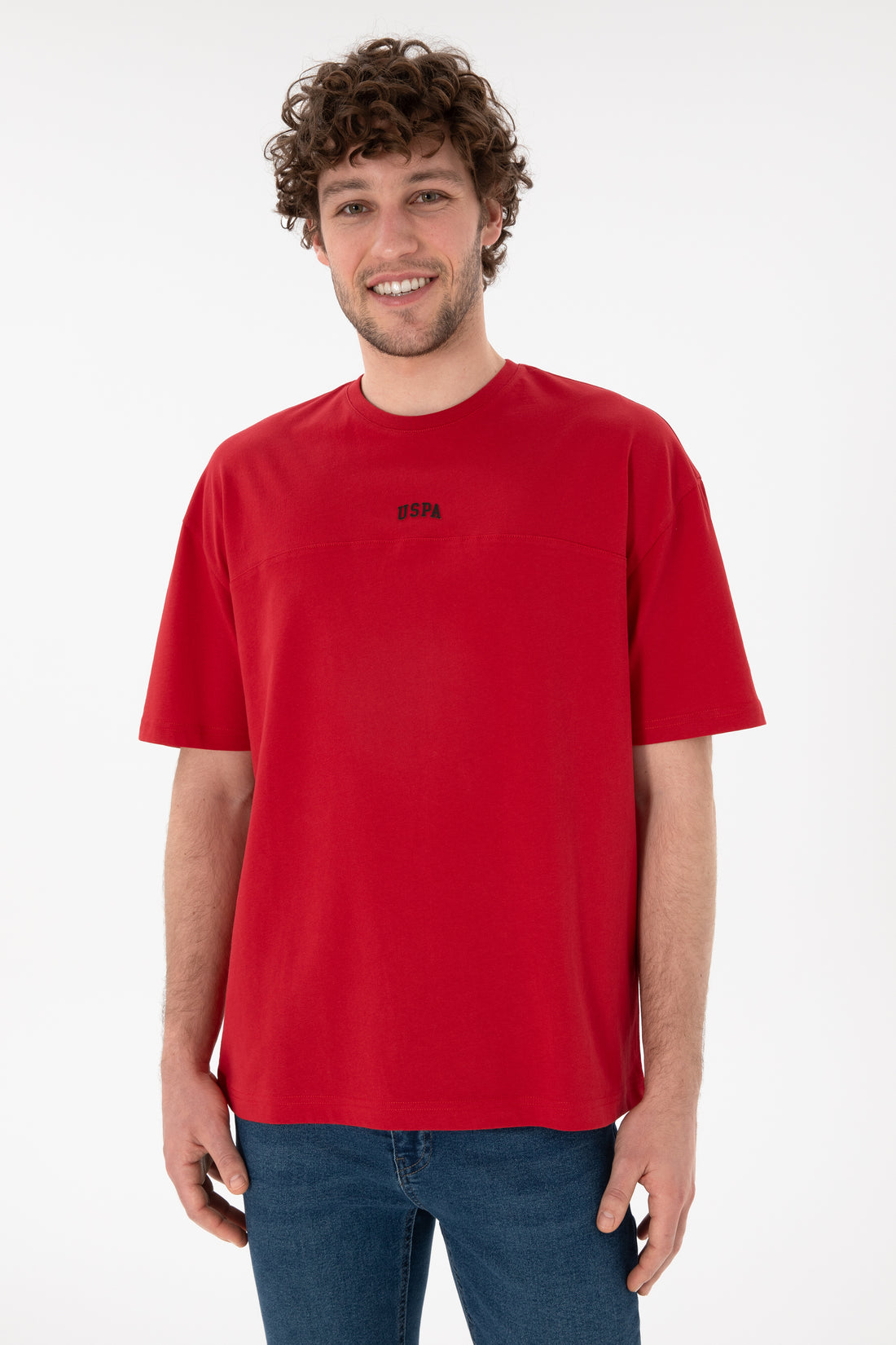 Men's Comfort Fit Crew Neck Red T-Shirt
