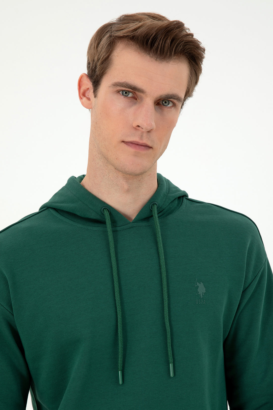Men's Dark Green Basic Sweatshirt