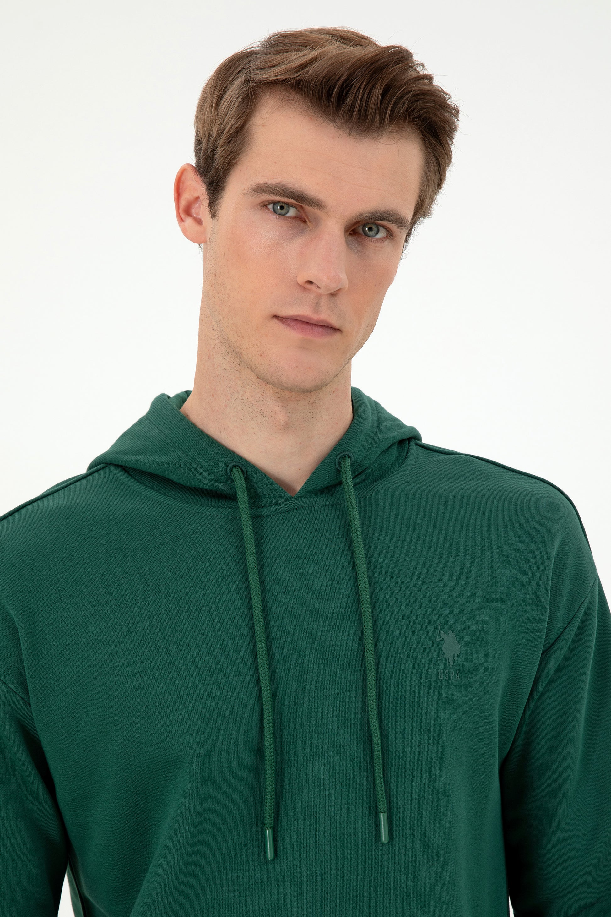 Men's Dark Green Basic Sweatshirt